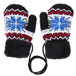 Autumn WinterElastic Warm Gloves for Kids Girls Full Finger Gloves Cute Cartoon Children Knitted Stretch Ski Mittens Gloves