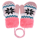 Children Gloves Warm Winter Baby Girl Kids Knitted Elastic Mittens Thickened Ski Casual Full Finger Mittens Gloves