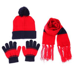 Children Hat Scarf Gloves Set Warm Autumn Winter Fashion Kids Baby Warm Knitted Caps Gloves for Children Girls Boys