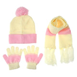 Children Hat Scarf Gloves Set Warm Autumn Winter Fashion Kids Baby Warm Knitted Caps Gloves for Children Girls Boys