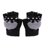 Cute Children Boys Girls Winter Warm Cartoon Tree Snowflake Print Gloves