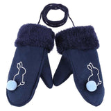 Cute Children Boys Girls Winter Warm Cartoon Tree Snowflake Print Gloves