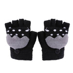 Cute Children Boys Girls Knitted Gloves Winter Autumn Warm Elastic Cartoon Print Gloves Hand Wear Gloves Accessories